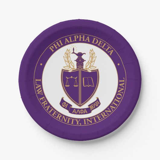 Phi Alpha Delta-Logo Pappteller (Vorderseite)
