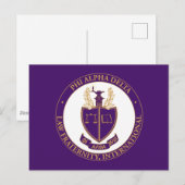 Phi Alpha Delta-Logo Postkarte (Vorne/Hinten)
