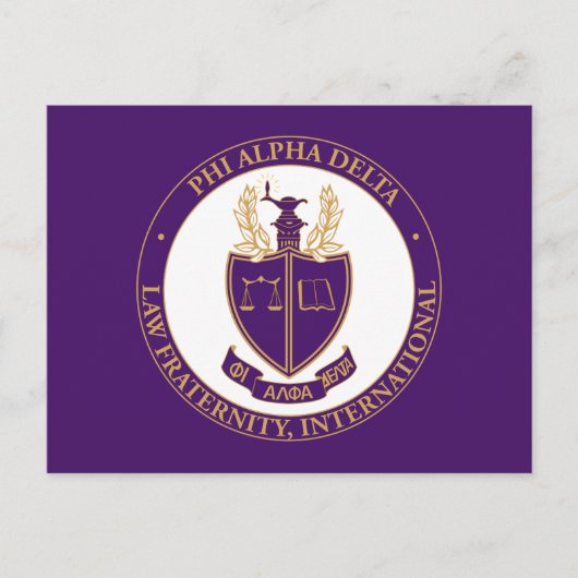 Phi Alpha Delta-Logo Postkarte (Vorderseite)