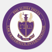 Phi Alpha Delta-Logo Runder Aufkleber (Vorderseite)