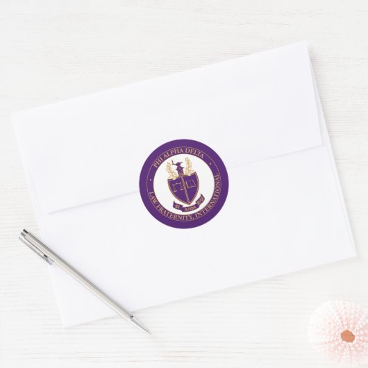 Phi Alpha Delta-Logo Runder Aufkleber (Umschlag)