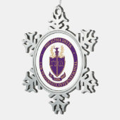 Phi Alpha Delta-Logo Schneeflocken Zinn-Ornament (Rechts)
