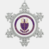 Phi Alpha Delta-Logo Schneeflocken Zinn-Ornament (Vorderseite)