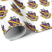 Phi Chi Theta | Farb-Wappen Geschenkpapier (Rolleneckpunkt)