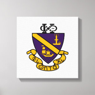 Phi Chi Theta Farb-Wappen Leinwanddruck