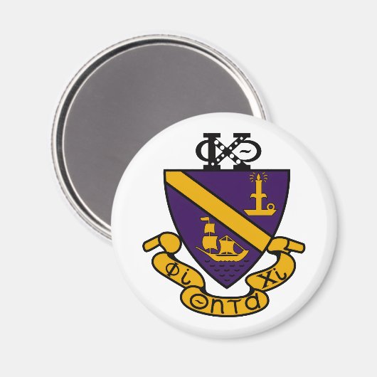 Phi Chi Theta | Farb-Wappen Magnet (Vorderseite/Rückseite)