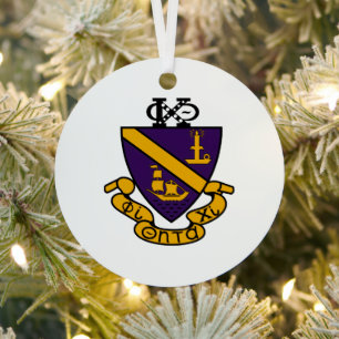 Phi Chi Theta Farb-Wappen Ornament Aus Metall