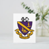 Phi Chi Theta | Farb-Wappen Postkarte (Stehend Vorderseite)