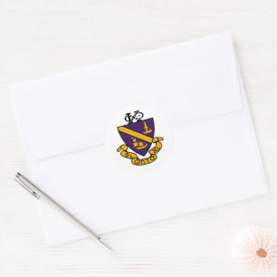 Phi Chi Theta Farb-Wappen Runder Aufkleber