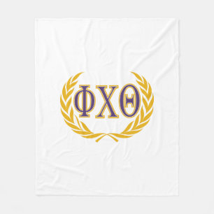 Phi Chi Theta Griechisch mit Kranz Fleecedecke