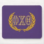 Phi Chi Theta | Griechisch mit Kranz Mousepad (Vorne)
