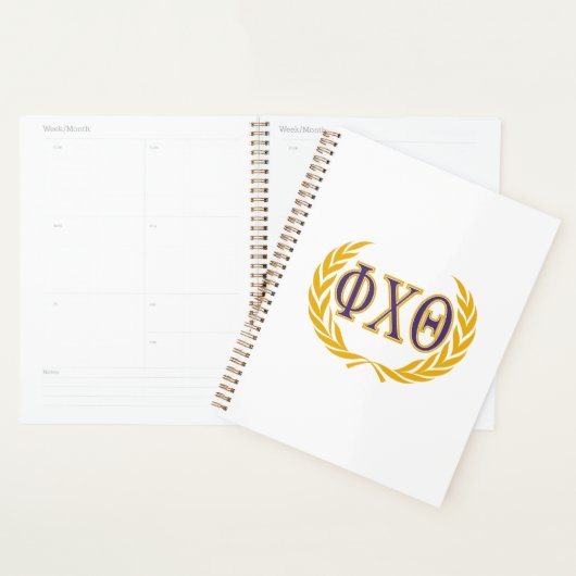 Phi Chi Theta | Griechisch mit Kranz Planer (Anzeige)