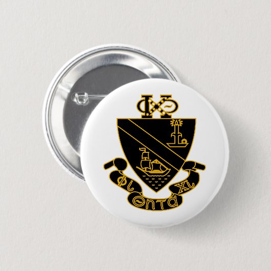 Phi Chi Theta Wappen | Gold und Schwarz Button (Vorne & Hinten)