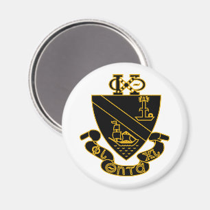 Phi Chi Theta-Wappen Gold und Schwarz Magnet