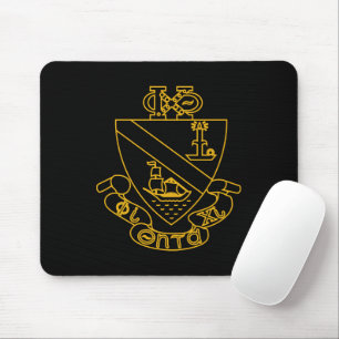 Phi Chi Theta Wappen Gold und Schwarz Mousepad