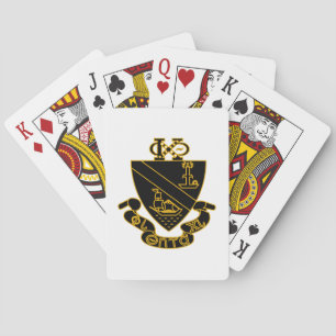 Phi Chi Theta Wappen Gold und Schwarz Spielkarten