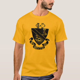 Phi Chi Theta-Wappen Gold und Schwarz T-Shirt