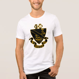 Phi Chi Theta Wappen Gold und Schwarz Tri-Blend Shirt