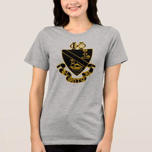 Phi Chi Theta-Wappen Gold und Schwarz Tri-Blend Shirt