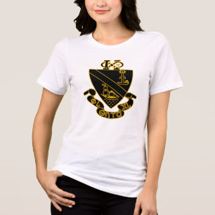 Phi Chi Theta Wappen Gold und Schwarz Tri-Blend Shirt