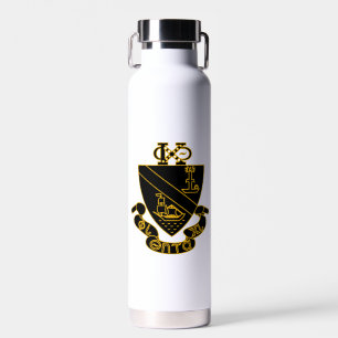 Phi Chi Theta-Wappen Gold und Schwarz Trinkflasche
