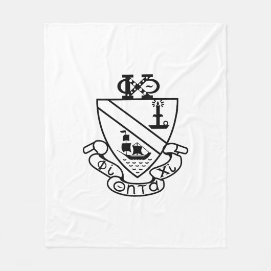 Phi Chi Theta Wappen | S/W Fleecedecke (Vorderseite)