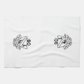 Phi Chi Theta Wappen | S/W Geschirrtuch (Horizontal)