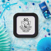 Phi Chi Theta Wappen | S/W Pappteller (Party)