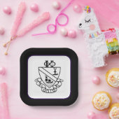 Phi Chi Theta Wappen | S/W Pappteller (Party)