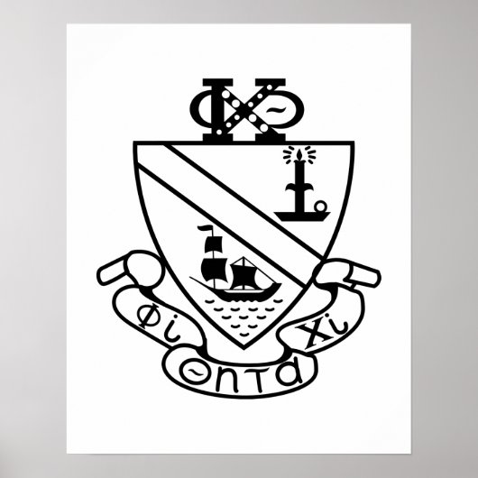 Phi Chi Theta Wappen | S/W Poster (Vorne)