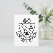 Phi Chi Theta Wappen | S/W Postkarte (Stehend Vorderseite)