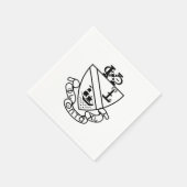 Phi Chi Theta Wappen | S/W Serviette (Ecke)