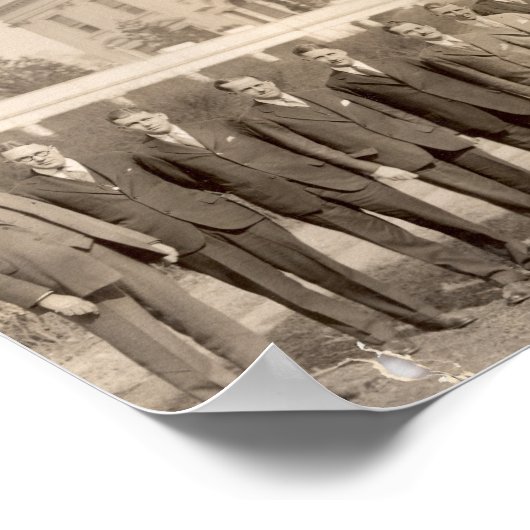 Phi Gam Leaders mit Calvin Coolidge Poster (Ecke)