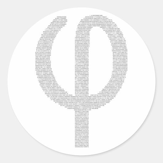 Phi (Goldene Ratio) Runder Aufkleber (Vorderseite)