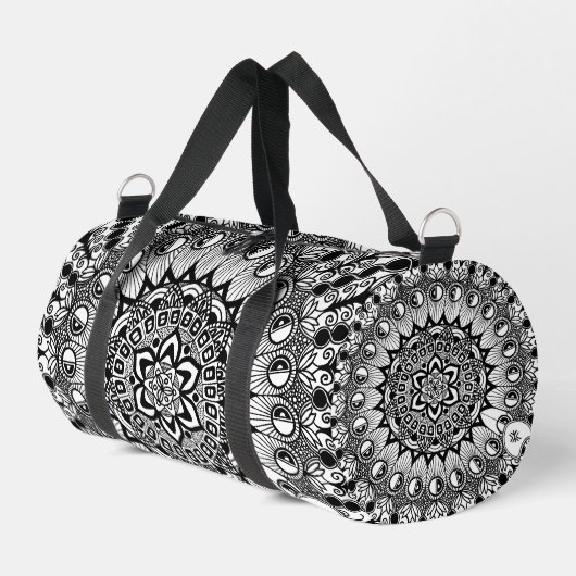 "Phi" (monochrom) Duffle Bag (Linke Seite)