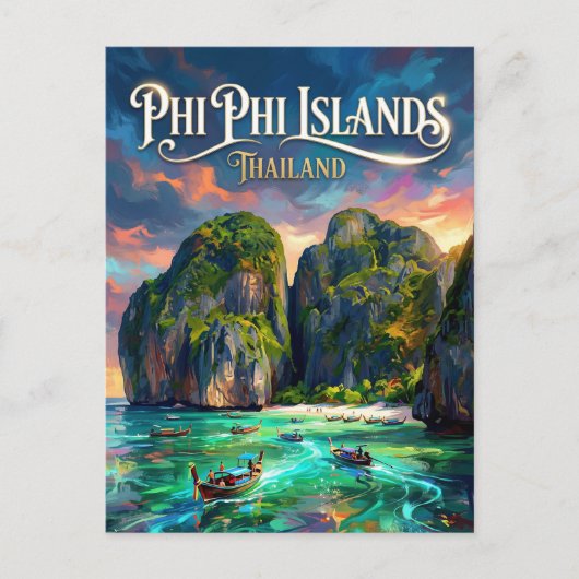 Phi Phi Inseln Thailand Postkarte (Vorderseite)
