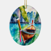 Phi Phi Island Krabi Longboat Thailand Keramik Ornament (Rechts)