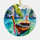 Phi Phi Island Krabi Longboat Thailand Keramik Ornament (Vorne)