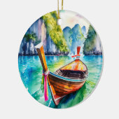 Phi Phi Island Krabi Longboat Thailand Keramik Ornament (Links)