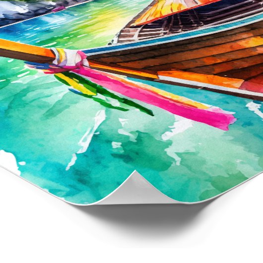 Phi Phi Island Krabi Thailand Wasserfarbe Poster (Ecke)