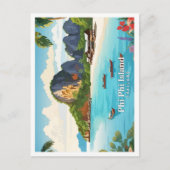 Phi Phi Island Thailand Vintage Travel Postkarte (Vorderseite)