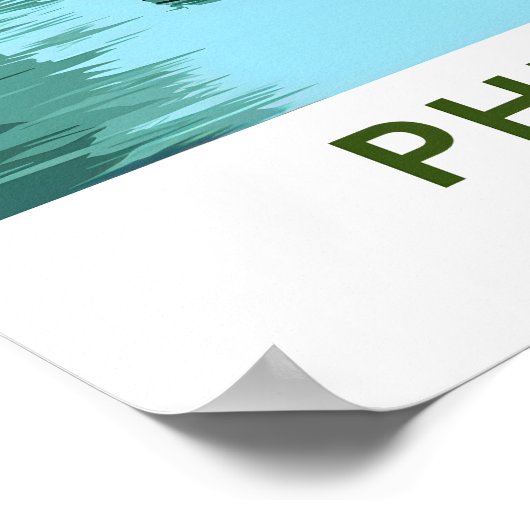 Phi Phi Thailand Travel Print Poster (Ecke)