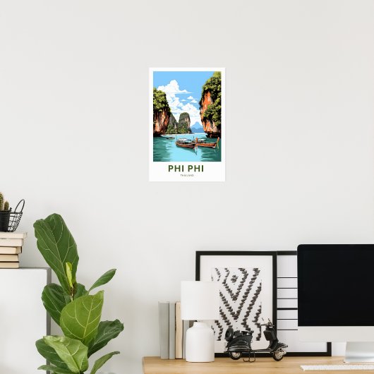 Phi Phi Thailand Travel Print Poster (Heimbüro)