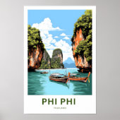 Phi Phi Thailand Travel Print Poster (Vorne)