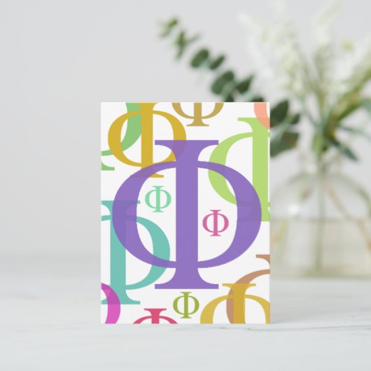 Phi Postkarte (Stehend Vorderseite)