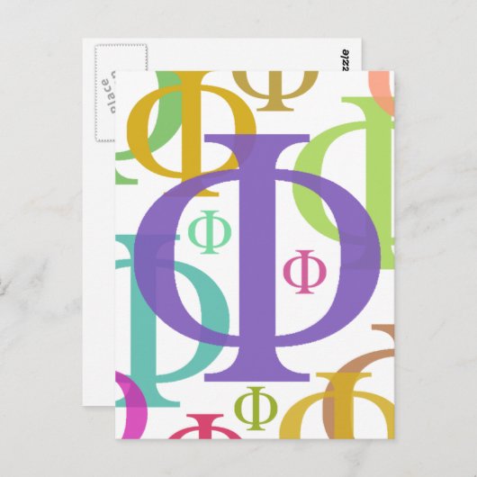 Phi Postkarte (Vorne/Hinten)