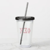 Phi Sigma Kappa Buchstaben Acryltrinkbecher (Rückseite)