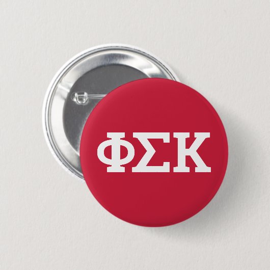 Phi Sigma Kappa Buchstaben Button (Vorne & Hinten)