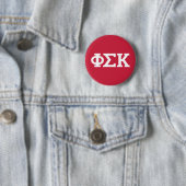 Phi Sigma Kappa Buchstaben Button (Beispiel)