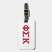 Phi Sigma Kappa Buchstaben Gepäckanhänger (Vorderseite vertikal)